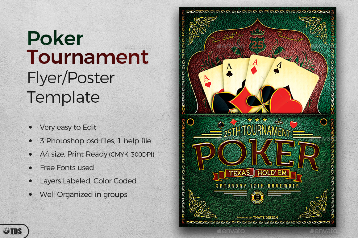 Poker Tournament Flyer Template by lou606 GraphicRiver